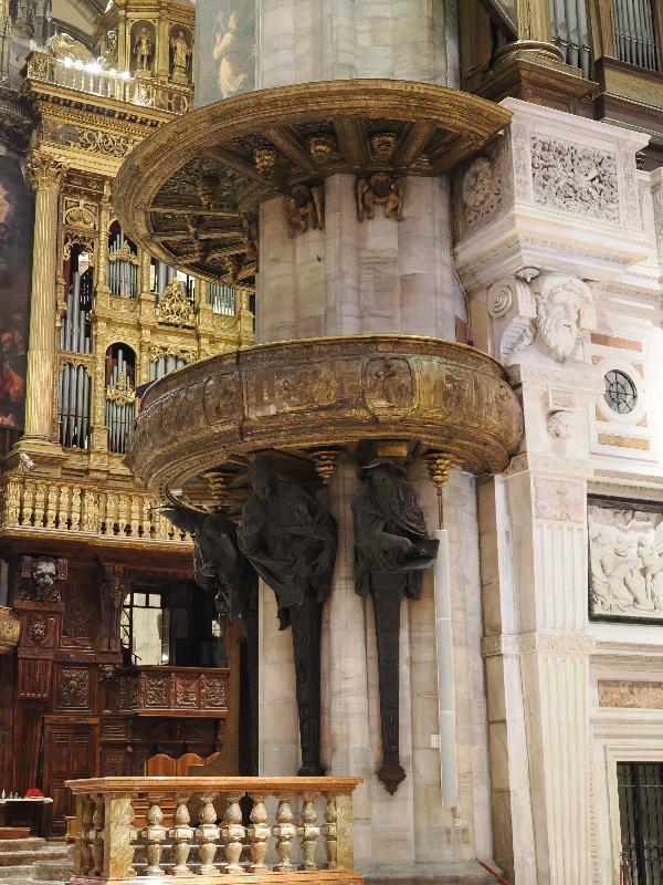 Milan, Italy: Duomo di Milano: pulpit