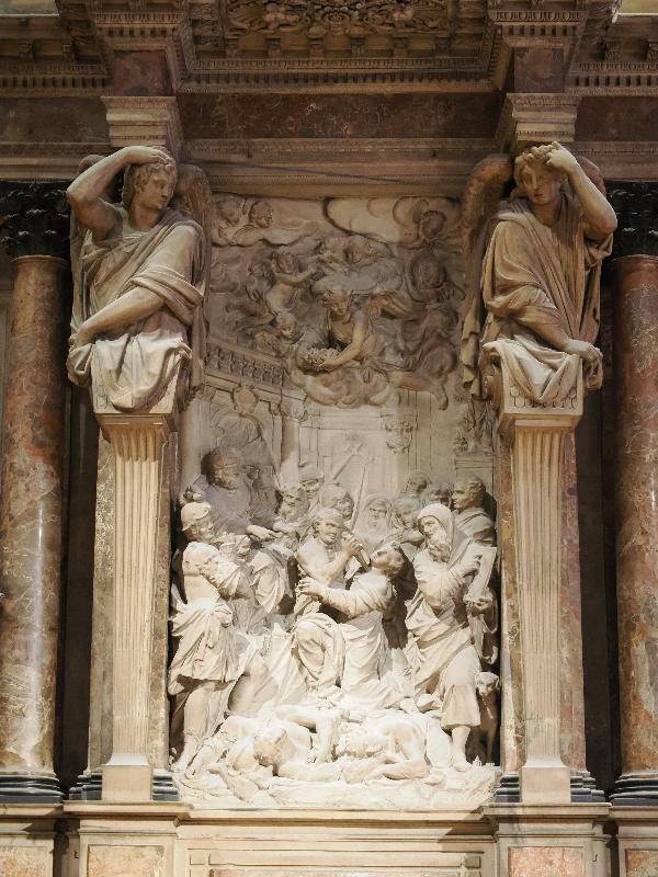 Milan, Italy: Duomo di Milano: Martyrdom of St Agnes (1750, Carlo Beretta)
