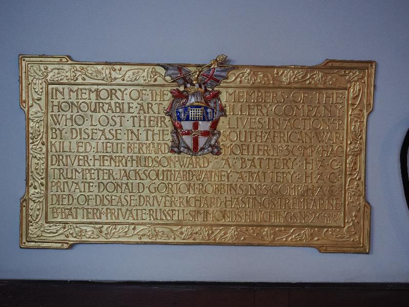 London, England: St Botolph-without-Bishopsgate: Boer War memorial