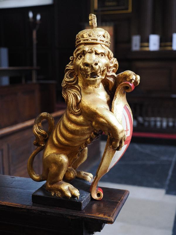 London, England: St Mary Abchurch: lion
