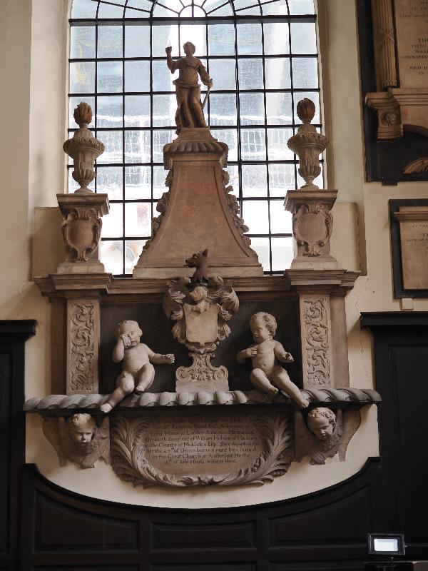 London, England: St Mary Abchurch: Ward memorial