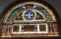 New York, Ithaca, St. Catherine's Greek Orthodox Church: ornamental window