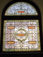 New York, Troy, Troy Public Library: six ornamental windows