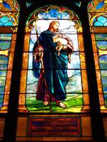 Connecticut, Winsted, Second Congregational Church: Camp Memorial Window:  Christ the Good Shepherd