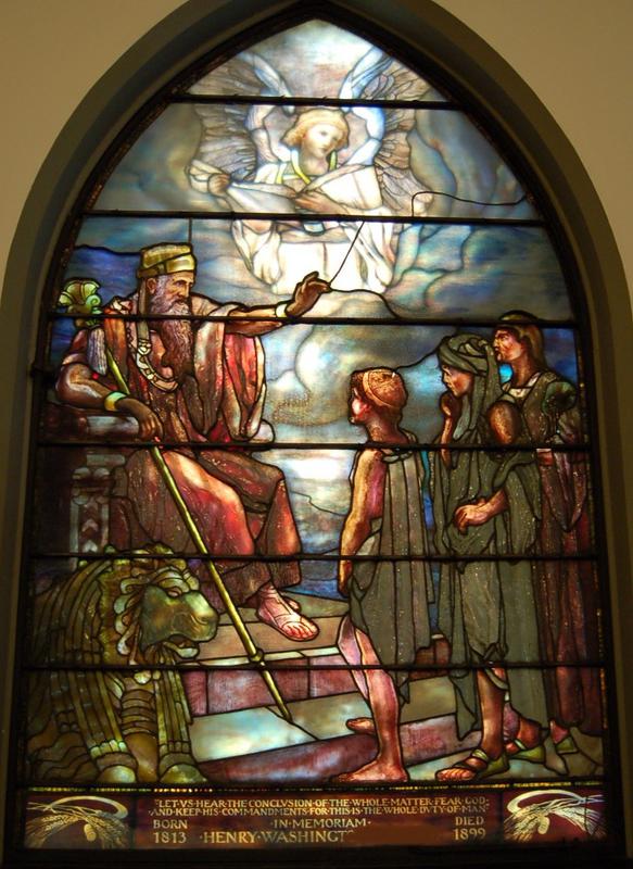 Howell Memorial Window:  Solomon Instructing Young