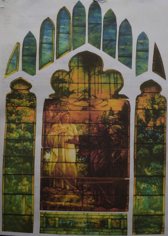 Mercer Memorial Window:  Christ on Road to Emmaus