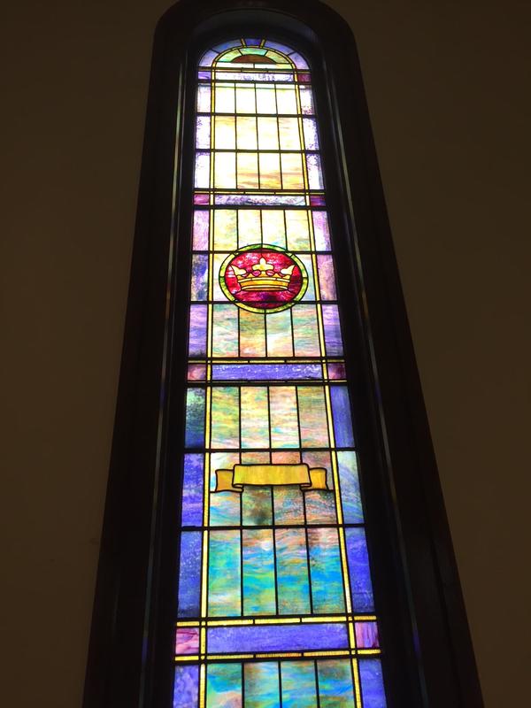Clawson Memorial Window:  ornamental window
