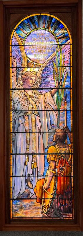 Pierce Memorial Window:  The Angel's Greeting to the Roman Centurion Cornelius