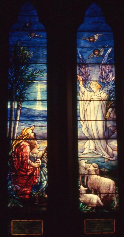 Armstrong Memorial Window:  While Shepherds watched their flocks at night