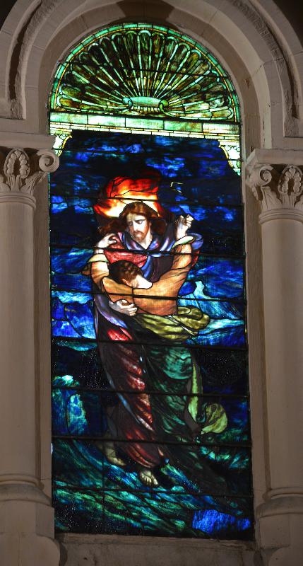 Willard Memorial Window:  Christ Walking on the Sea