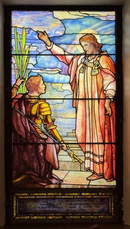 Brock Memorial Window:  Well Done Thou Good and Faithful Servant