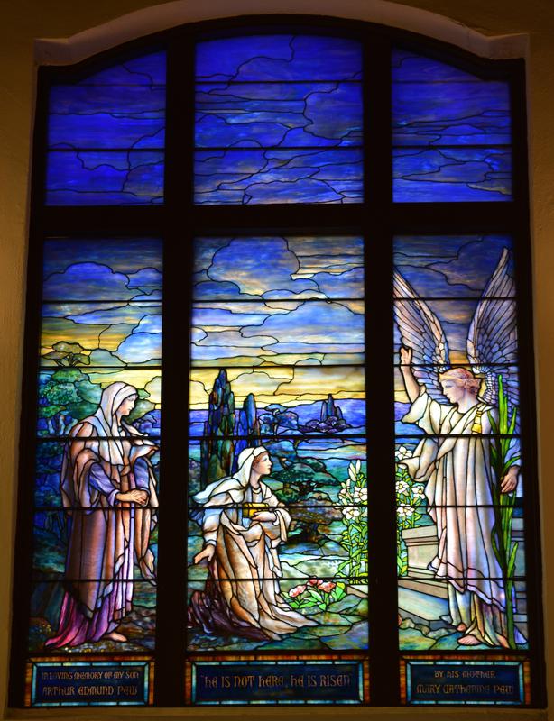 Pew Memorial Window:  He is not here, He is risen