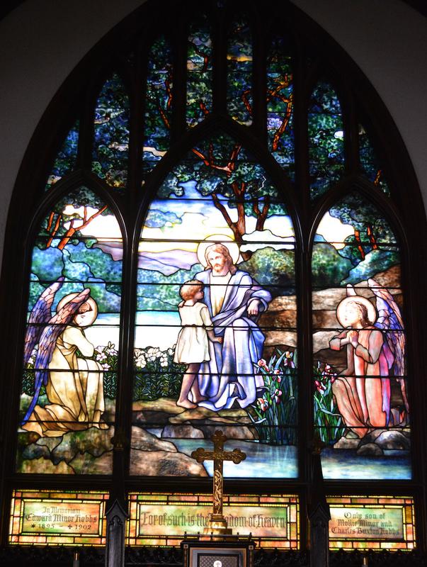 Hobbs Memorial Window:  Christ and Child with Adoring Angels