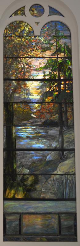 Gardner Memorial Window:  Sunset in Autumn Woods