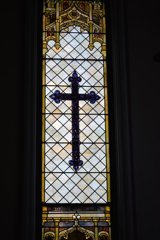 Dudley Memorial Window:  Latin Cross