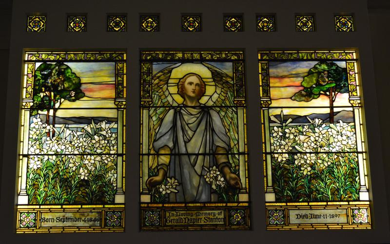 Stanton Memorial Window:  Angel in Field of Lilies