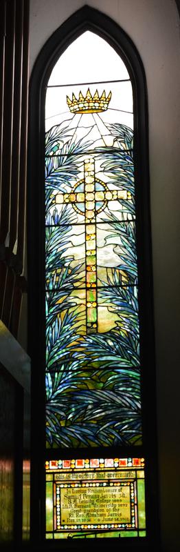 Jarvis Memorial Window:  Cross with Crown