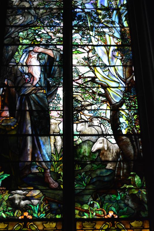 Van Vleck Memorial Window:  Moses and the Burning Bush