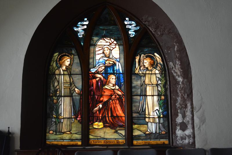 Wells Memorial Window:  The Three Marys at the Tomb