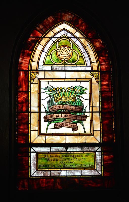 Taylor Memorial Window:  ornamental window