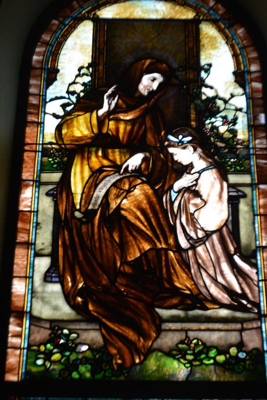 Sands Memorial Window:  St. Anne and the Blessed Virgin Mary