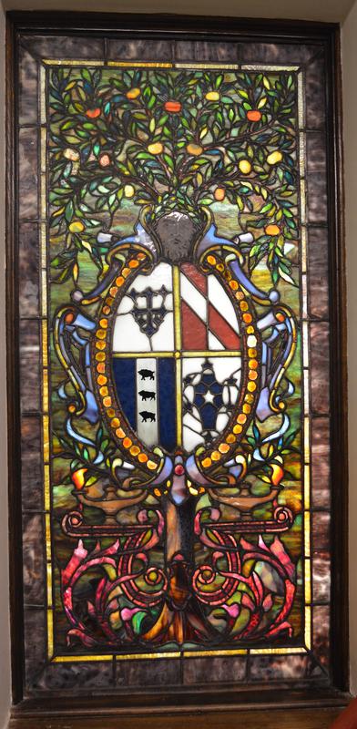 Taintor Memorial Window:  William Caxton and Aldus Manutius