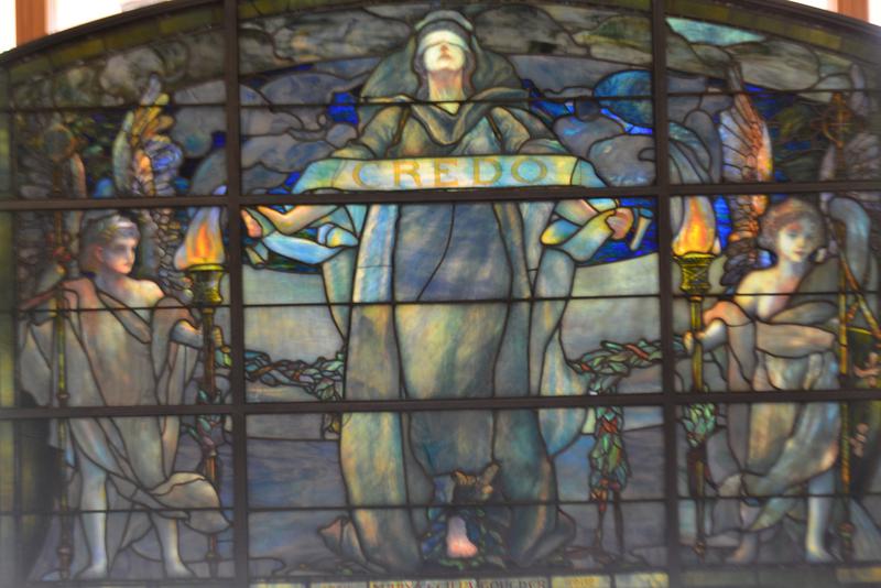 Goucher Memorial Window:  Faith, Hope and Charity