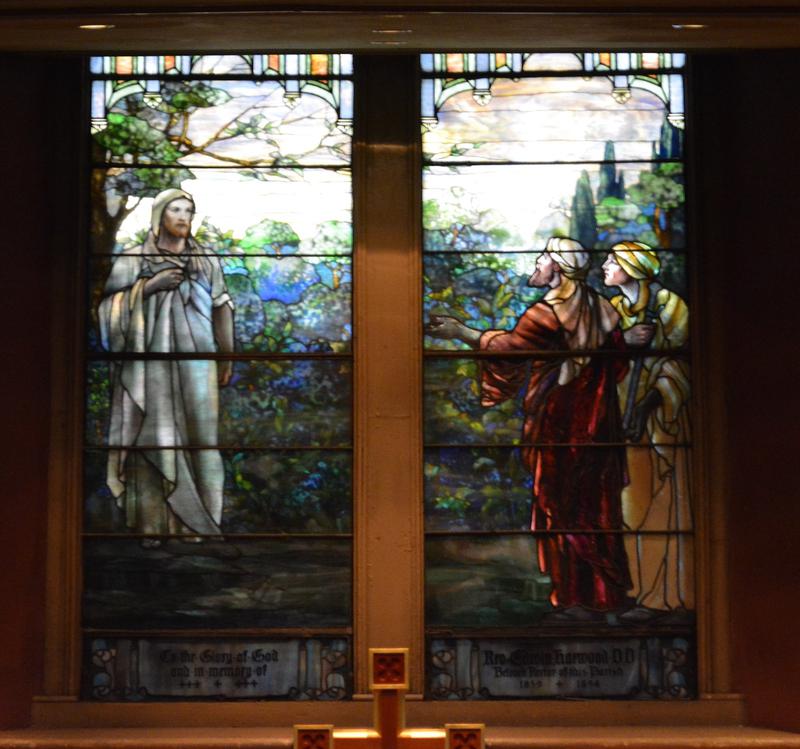 Harwood Memorial Window:  Christ on the Road to Emmaus