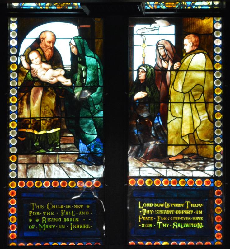 Memorial Window:  Presentation in the Temple