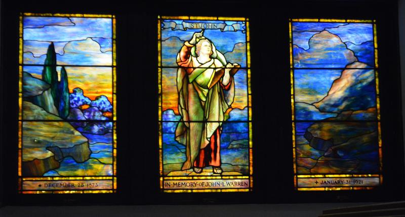 Warren Memorial Window:  St. John the Evangelist on Patmos