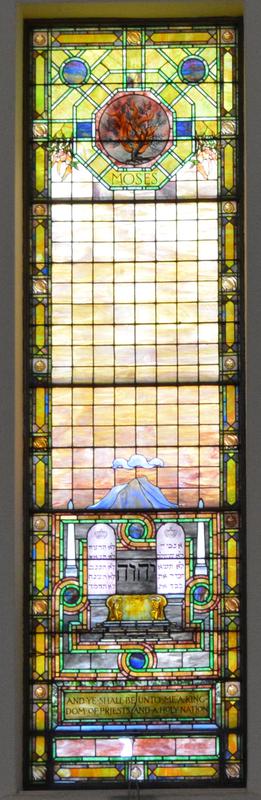 Glauber Memorial Window:  ornamental, Moses