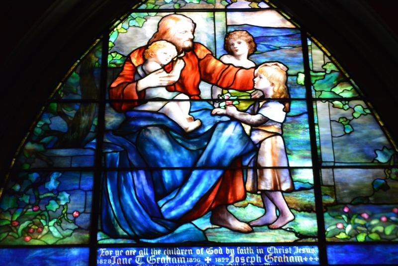 Graham Memorial Window:  Christ Blessing Little Children