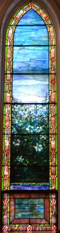 Brackenridge Memorial Window:  lilies