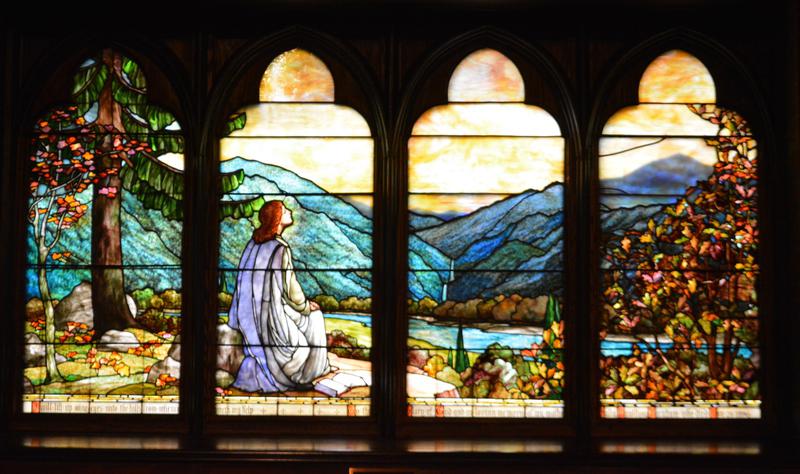 Farnham Memorial Window:  Angel with Landscape