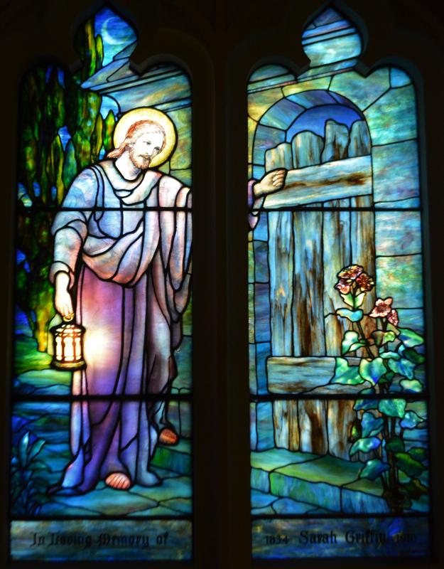 Griffin Memorial Window:  Christ Knocking at the Door