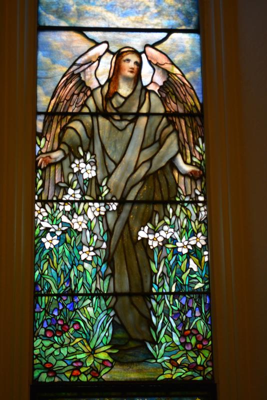 Moss Memorial Window:  Angel With Lilies