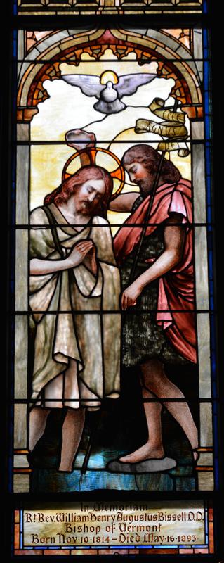 Bissell Memorial Window:  Baptism and Last Supper