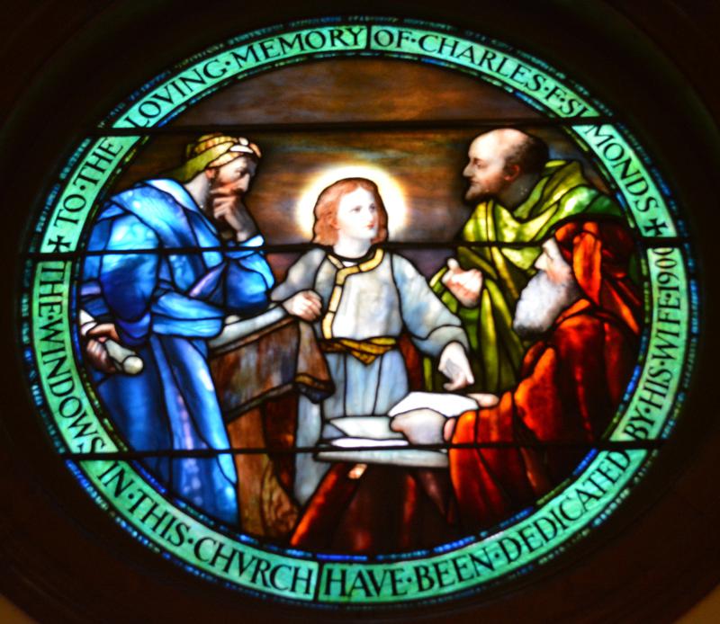 Simonds Memorial Window:  Disputation in Temple