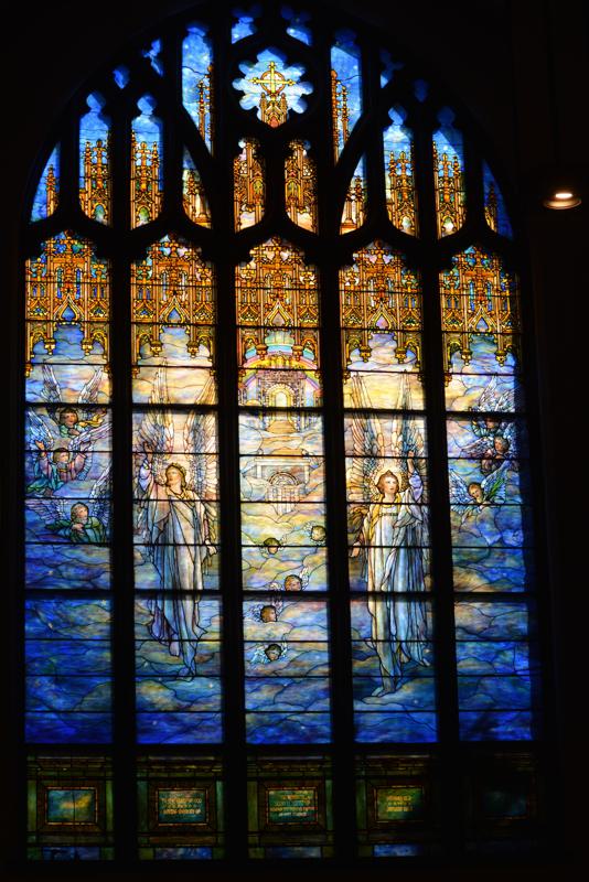 Northrop Memorial Window:  Holy City and Angels of Praise