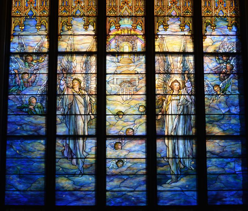 Northrop Memorial Window:  Holy City and Angels of Praise