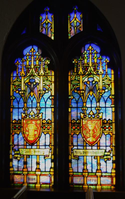 Hubbard Memorial Window:  Baptismal Font and Chalice