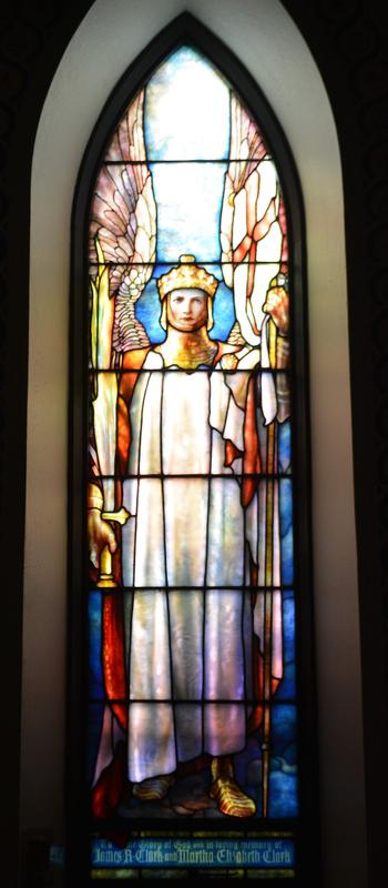 Clark Memorial Window:  St. Michael, the Archangel
