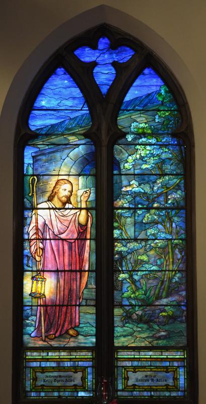 Allen Memorial Window:  Christ, Knocking at the Door