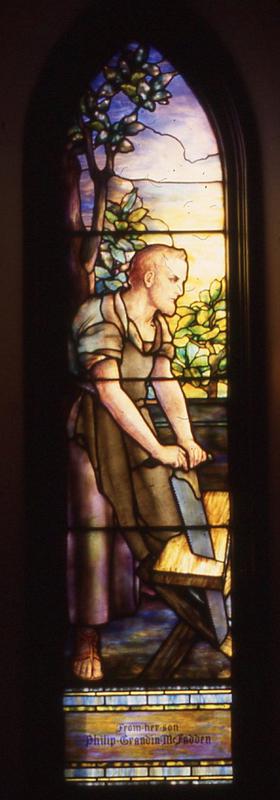 McFadden Memorial Window:  Holy Family, Carpenter
