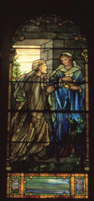 Wood Memorial Window:  For I was hungry and you gave me meat