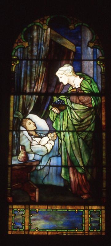 Wood Memorial Window:  For I was sick and you comforted me