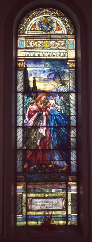 Rouskulp Memorial Window:  Christ Taking Leave of His Mother