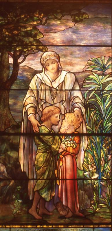 Thayer Memorial Window:  Kiss of Charity