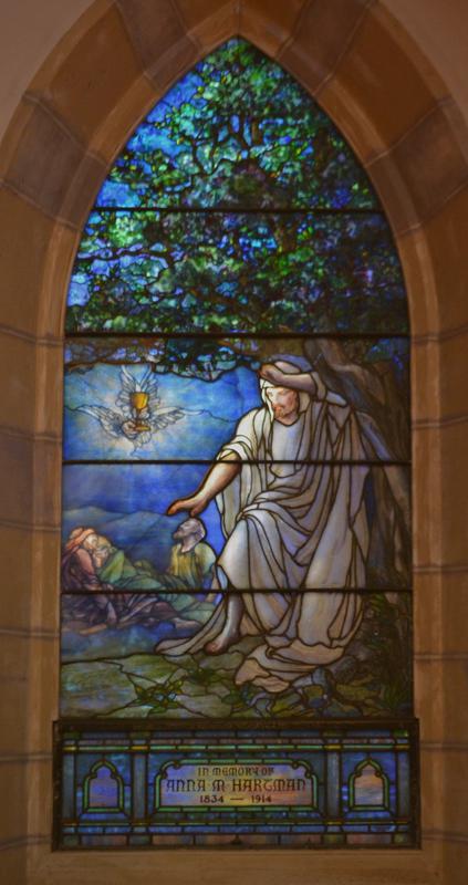 Hartman Memorial Window:  Christ in the Garden of Gethsemane