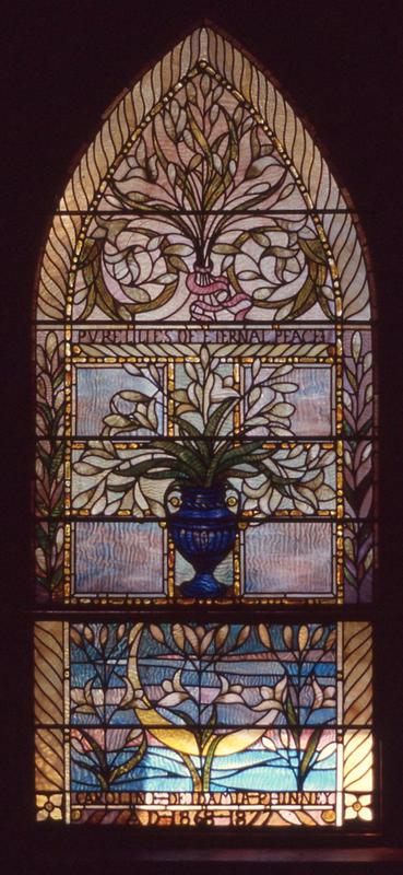 Phinney Memorial Window:  ornamental with lilies